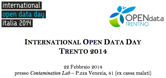 locandina open data day trento